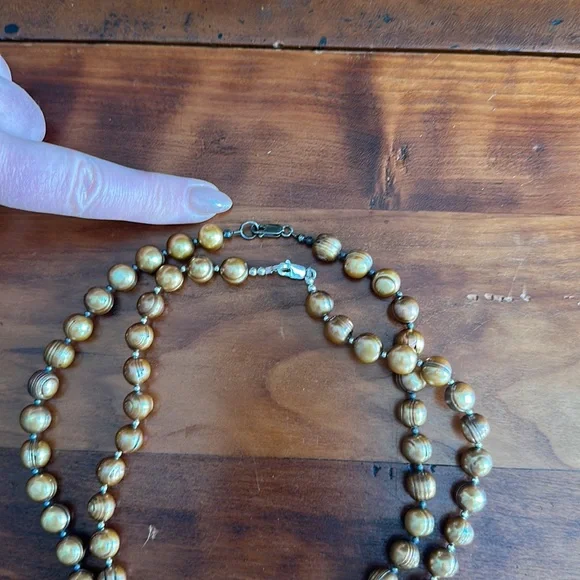 Lee Sands Freshwater Baroque Rust Pearls And Sterling Silver Necklaces 17"